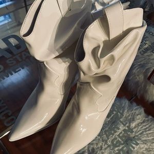 Cape Robbin Reflection White Heeled Bootie